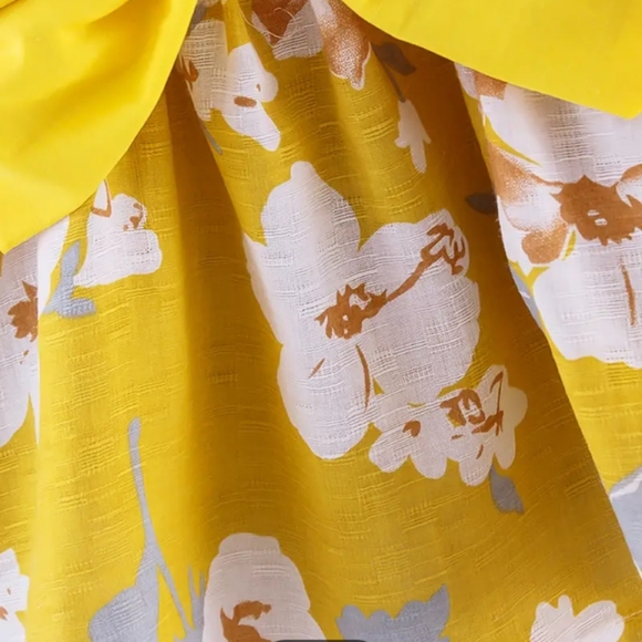 NEW Yellow and White Dress with matching Bonnet - Picture 8 of 9